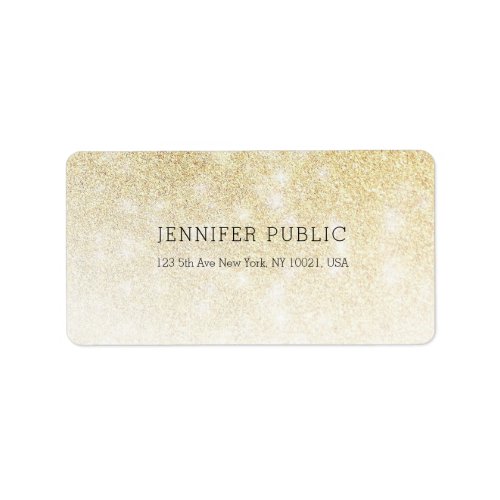 Gold Glitter Elegant Professional Simple Template Label