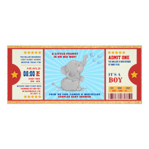 dumbo baby invitations