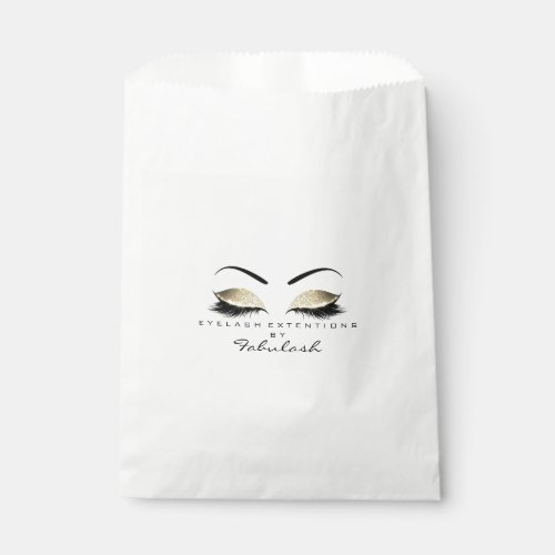 Gold Glitter Eyes Makeup Artist Stylist Lashes Favor Bag