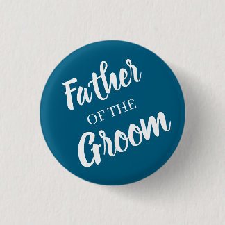 Gold Glitter father of groom wedding Button