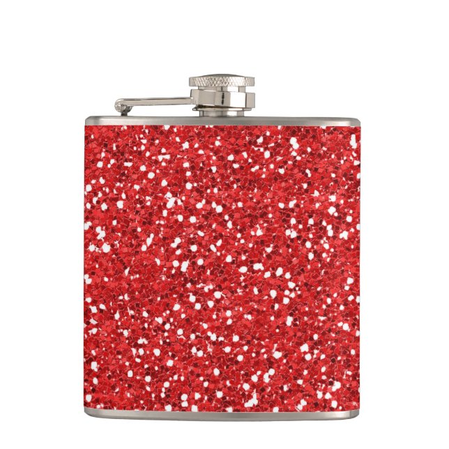 Gold Glitter Faux Foil Confetti Flask (Front)