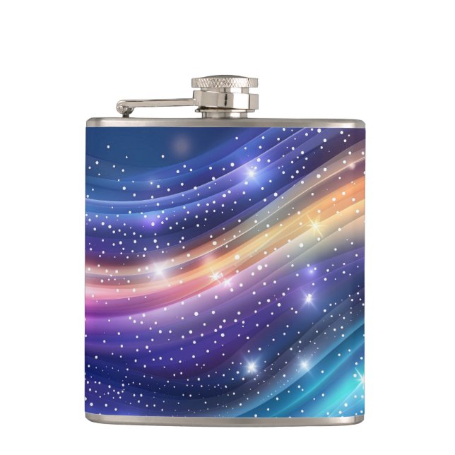 Gold Glitter Faux Foil Confetti Flask (Front)
