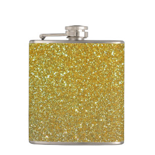 Gold Glitter Faux foil Flask