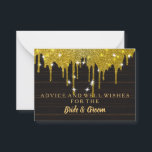 Gold Glitter Faux Foil Wedding Advice Card<br><div class="desc">This is Blank Elegant Gold Glitter Faux Foil Wedding Advice Card Business Card. This card featuring is gold glitter. It is perfect as wedding place cards, business cards and more. Click on the customize it button to personalize the design.</div>