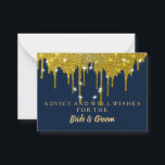 Gold Glitter Faux Foil Wedding Advice Card<br><div class="desc">This is Blank Elegant Gold Glitter Faux Foil Wedding Advice Card  Business Card. This card featuring is gold glitter. It is perfect as wedding place cards,  business cards and more. Click on the customize it button to personalize the design.</div>