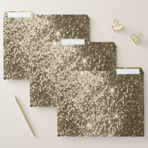 Gold Glitter File Folder
