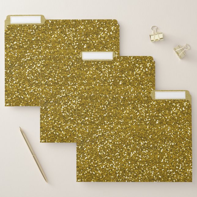 Gold Glitter File Folder (Set)