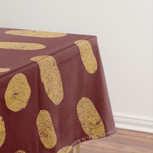 Gold Glitter Finger Prints Tablecloth (In Situ)