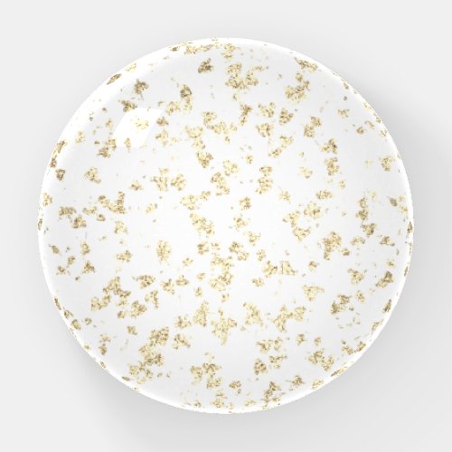 Gold Glitter Flakes Paperweight