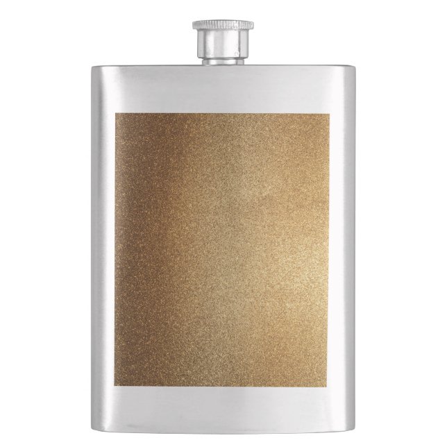 Gold Glitter Flask (Front)