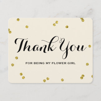 Gold Glitter | Flower Girl Thank You Cards