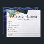 Gold Glitter Foliage Wedding Advice Wishes Cards<br><div class="desc">Wedding Advice and wishes Cards for bride and groom keepsake,  Wishes for Mr & Mrs - Bridal Shower,  Bachelorette Games.</div>