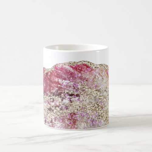 *~* Gold Glitter Geodes Rock Agate  Watercolor  Coffee Mug