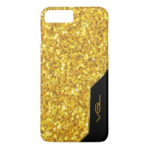 Gold Glitter geometric Design iPhone 8 Plus7 Plus Case