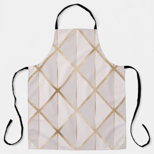 Gold glitter, geometric rhombus pattern. apron