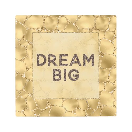 Gold Glitter Giraffe Print Dream