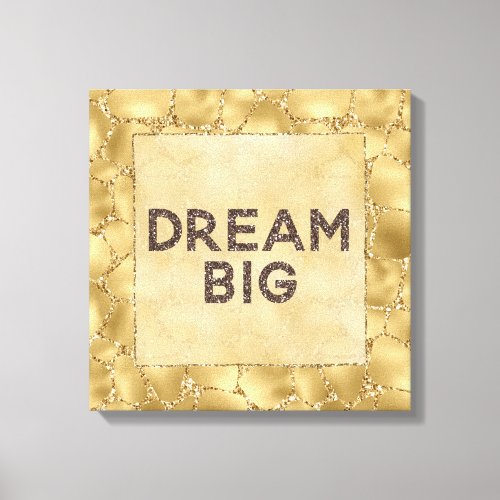 Gold Glitter Giraffe Print Dream