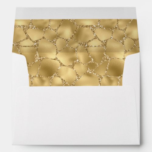 Gold Glitter Giraffe Print            Envelope