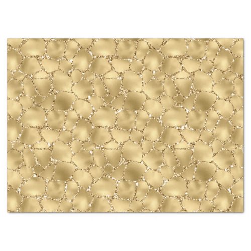 Gold Glitter Giraffe Print        Tissue Paper