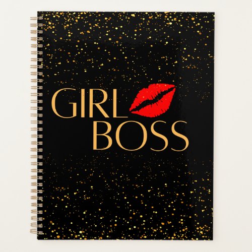 Gold Glitter Girl Boss Planner