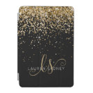 Gold Glitter Glam Monogram Name iPad Mini Cover Gold Glitter Glam Monogram Name iPad Mini Cover
