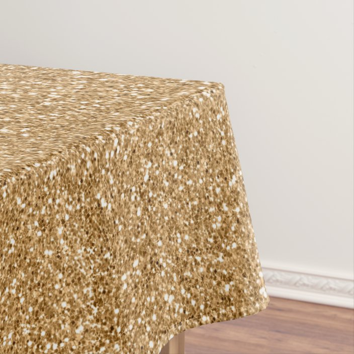 Gold Glitter Glam Sparkle Tablecloth Zazzle