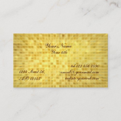 Gold Glitter Glamour Business Card