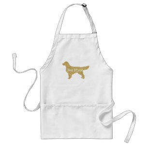 Gold Glitter Golden Retriever Dog Mum Adult Apron