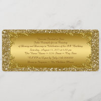 Gold Glitter Golden Ticket Party