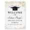 Gold Glitter Graduation Party Welcome