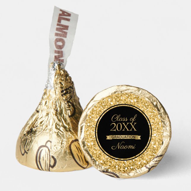 Gold Glitter Graduations Hershey®'s Kisses® (Front)