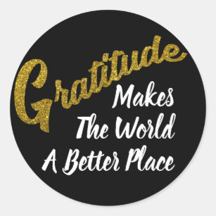 Gratitude Stickers | Zazzle