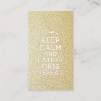 Gold Glitter Hair Stylist Business Card
