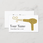 Gold Glitter Hairdresser Salon Business Card (Front/Back)