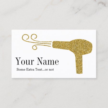 Gold Glitter Hairdresser Salon Business Card