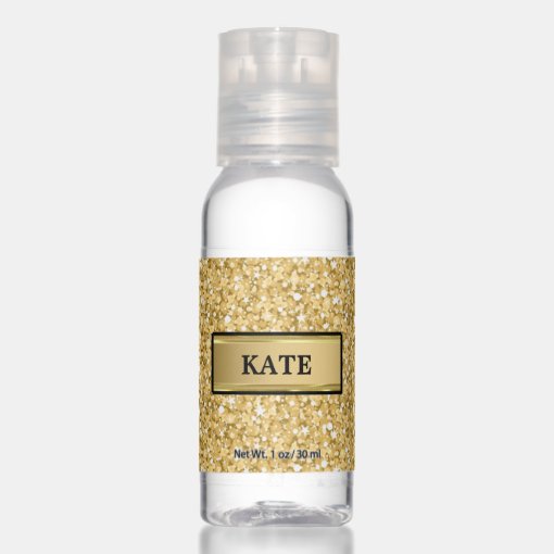 Gold Glitter Hand Sanitizer Zazzle