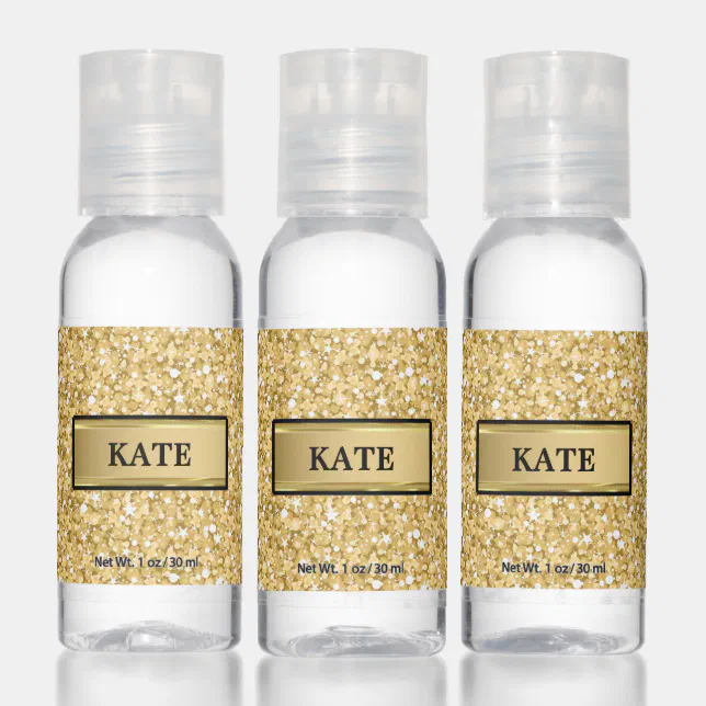 Gold Glitter Hand Sanitizer Zazzle