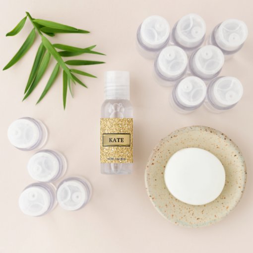 Gold Glitter Hand Sanitizer Zazzle