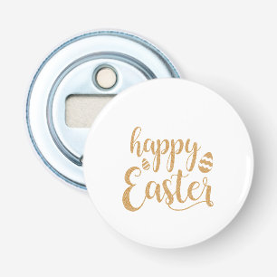 Gold Glitter Happy Easter Egg Bottle Opener