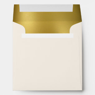 Gold Glitter Heart Wedding Envelope