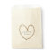 Gold Glitter Heart Wedding Favor Bag