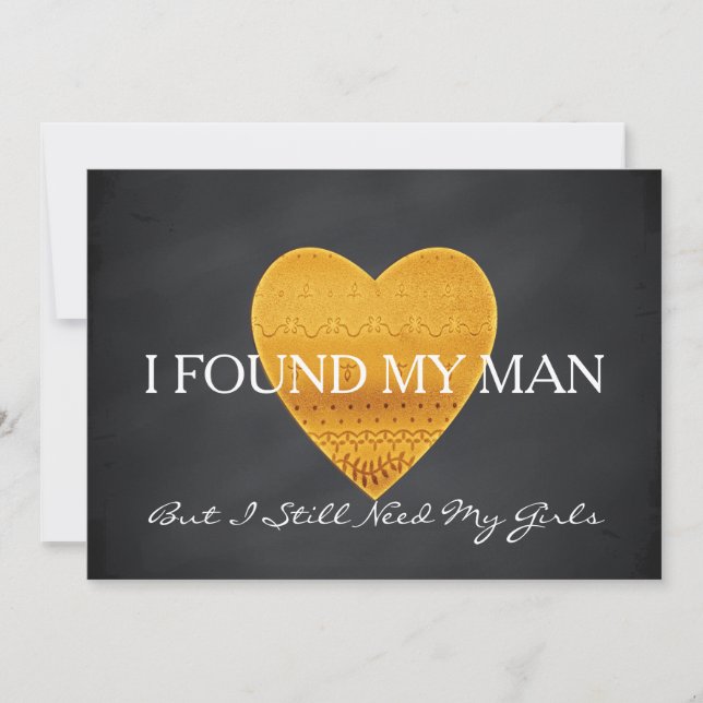 Gold glitter heart Will you be my bridesmaid Invitation (Front)