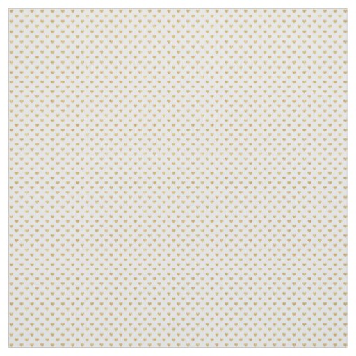 Gold glitter hearts fabric