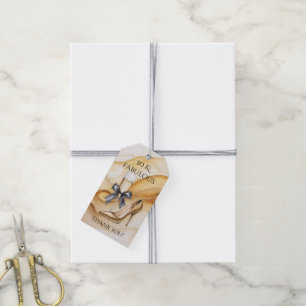 Gold Glitter High Heel 50 & Fabulous Birthday Gift Tags