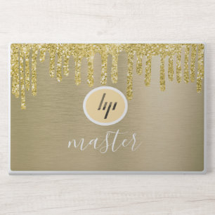  gold glitter HP EliteBook 850  Laptop Skin