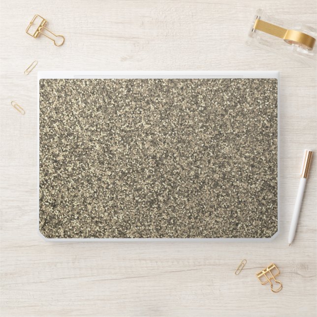 Gold Glitter HP Laptop Skin (Desk)
