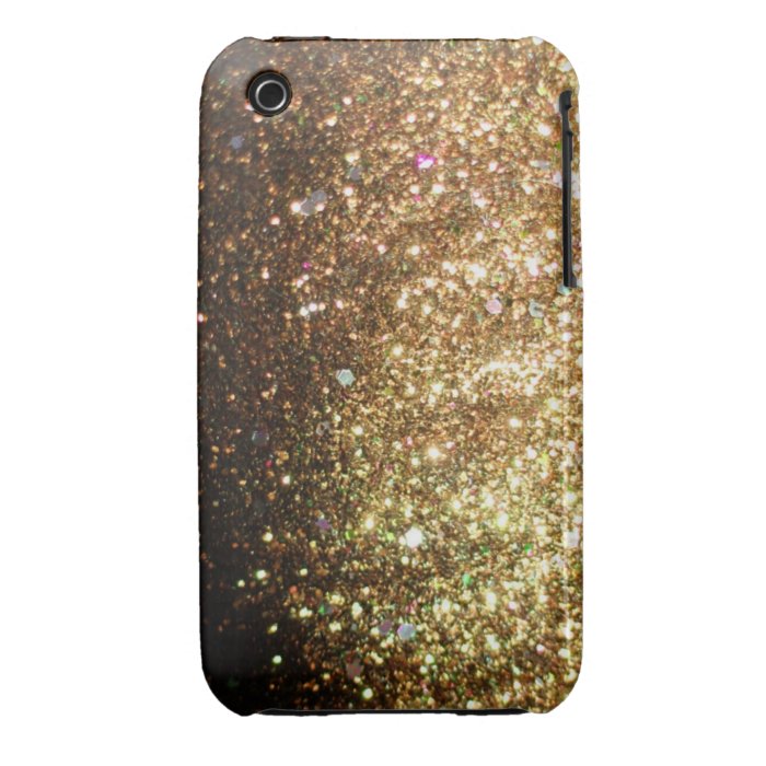Gold Glitter iPhone 3 Christmas Case iPhone 3 Cover