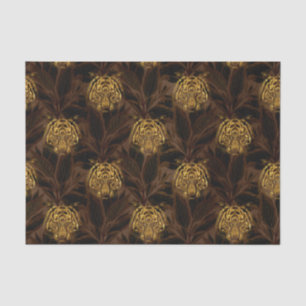 Gold Glitter Jungle Tiger Pattern Tissue Paper