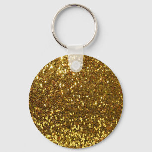 Gold Glitter Keychain