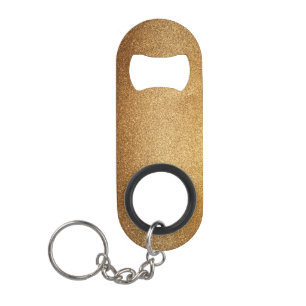 Gold Glitter Keychain Bottle Opener